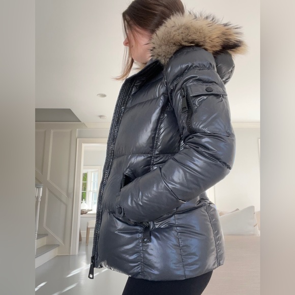 SAM. - Blake Down Jacket with Fur Trim - Picture 3 of 12